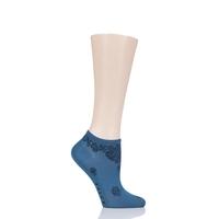 Ladies 1 Pair Falke Miniature Indian Print Cotton Trainer Socks