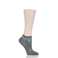 Ladies 1 Pair Falke Miniature Indian Print Cotton Trainer Socks