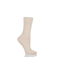 Ladies 1 Pair Falke Sensitive Granada Cotton Comfort Cuff Socks