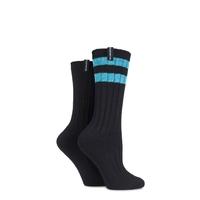 Ladies 2 Pair Glenmuir Ribbed Cotton Leisure Socks