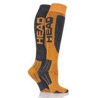 Ladies 2 Pair Head Wool Blend Ski Socks