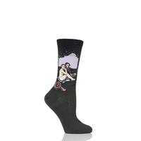 Ladies 1 Pair HotSox Artist Collection Luncheon On the Grass Cotton Socks