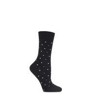 Ladies 1 Pair J. Alex Swift Spotty Fine Cotton Socks