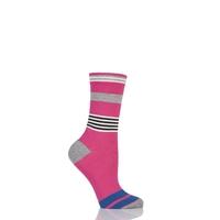 Ladies 1 Pair Jonathan Aston Impact Broken Striped Socks