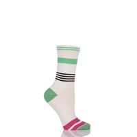 Ladies 1 Pair Jonathan Aston Impact Broken Striped Socks