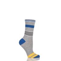 Ladies 1 Pair Jonathan Aston Impact Broken Striped Socks