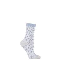 Ladies 1 Pair Levante Albertina Cashmere Blend Spotty Socks