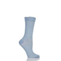 Ladies 1 Pair Levante Perla Ruffle Top Socks