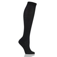 Ladies 1 Pair Pantherella Classic Merino Wool Ribbed Knee High Socks