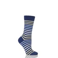 Ladies 1 Pair Pantherella Kyra Striped 85% Cashmere Socks