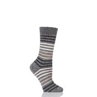 Ladies 1 Pair Pantherella Kyra Striped 85% Cashmere Socks