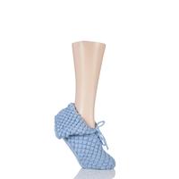 Ladies 1 Pair SockShop SnugSoles Bootie Slippers with Grip