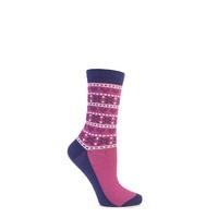 Ladies 1 Pair SockShop Festive Feet Hearts and Snowflakes Christmas Novelty Socks