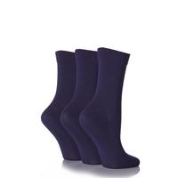 Ladies 3 Pair SockShop Comfort Cuff Bamboo Socks