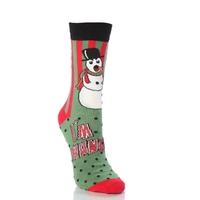 ladies 1 pair sockshop dare to wear christmas socks im hungry