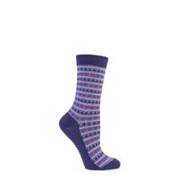 Ladies 1 Pair SockShop Festive Feet Fair Isle Christmas Novelty Socks