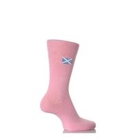 Ladies 1 Pair SockShop Individual Nations Pink Embroidered Socks