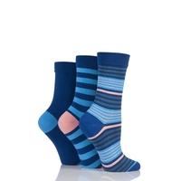 Ladies 3 Pair SockShop Comfort Cuff Bamboo Socks