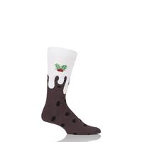 Ladies 1 Pair SockShop Dare To Wear Christmas Pudding Cotton Socks