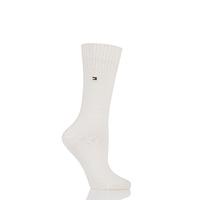 ladies 1 pair tommy hilfiger plain diamond top cashmere socks