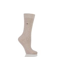 ladies 1 pair tommy hilfiger plain diamond top cashmere socks