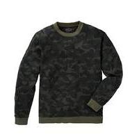 label j camo print crew sweat long