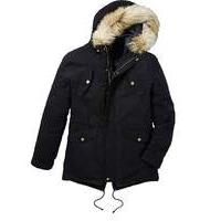 label j faux fur trim parka regular