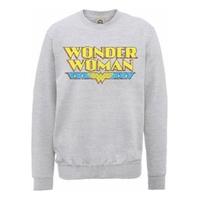 Large Dc Comics Wonder Woman Crackle Logo Men\'s Sweatshirt.