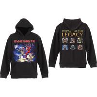 Large Black Men\'s Iron Maiden Legacy Beast Fight Hooded Top