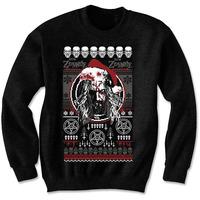 Large Black Men\'s Rob Zombie Bloody Santa Sweatshirt