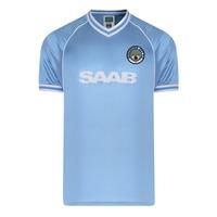 large blue mens manchester city 1982 retro shirt