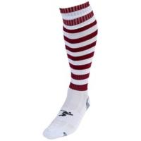 large white maroon boys hooped football socks