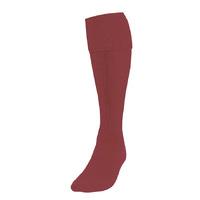 Large Maroon Boy\'s Plain Football Socks