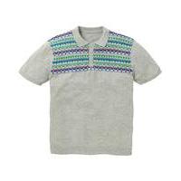 label j knitted polo with multi stripe