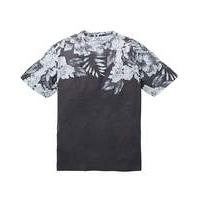 Label J Dark Floral Fade Tee Long