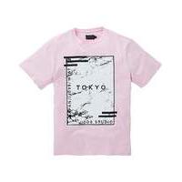 label j marble print tee long