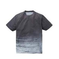 Label J Texture Stripe Step Hem Tee