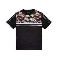 Label J Floral Sports Panel Tee Long