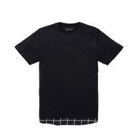 Label J Check Hem Trim Longline Tee