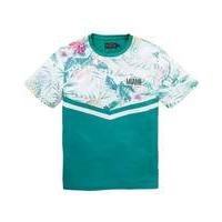 Label J Floral Chevron Stripe Tee Long