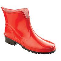 ladies ankle wellies red size 7 41 pvc