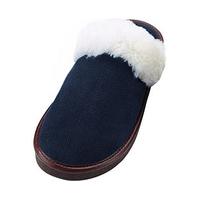 Ladies? Suede Mule Slippers, Navy, Size 8, Suede