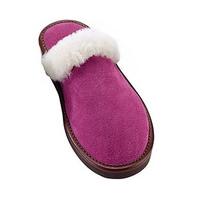 ladies suede mule slippers pink size 6 suede