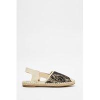 Lace Overlay Espadrille Sling Backs