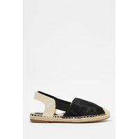 Lace Overlay Espadrille Sling Backs
