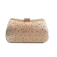 ladies fashion gold evening purse clutch with rhinestone