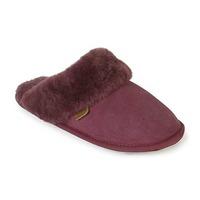 Ladies Duchess Sheepskin Slippers Berry UK Size 7/8