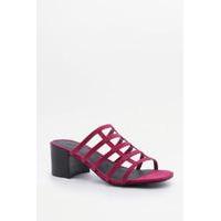 Lattice Cage Mule Heels, PINK