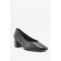 lana black square toe heeled pumps black