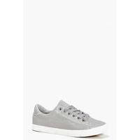 Lace Up Croc Trainer - grey